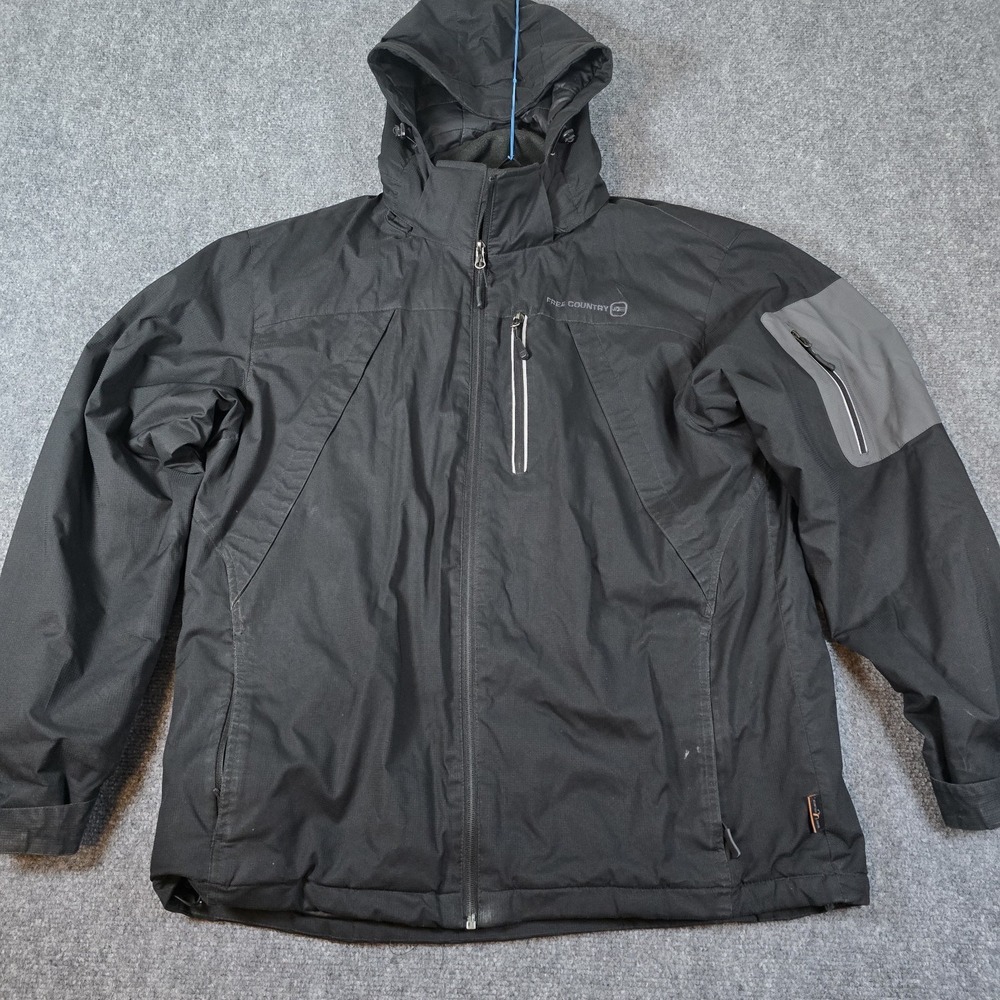 Free Country‎ Black Quilted Lined Jacket Men's Medium